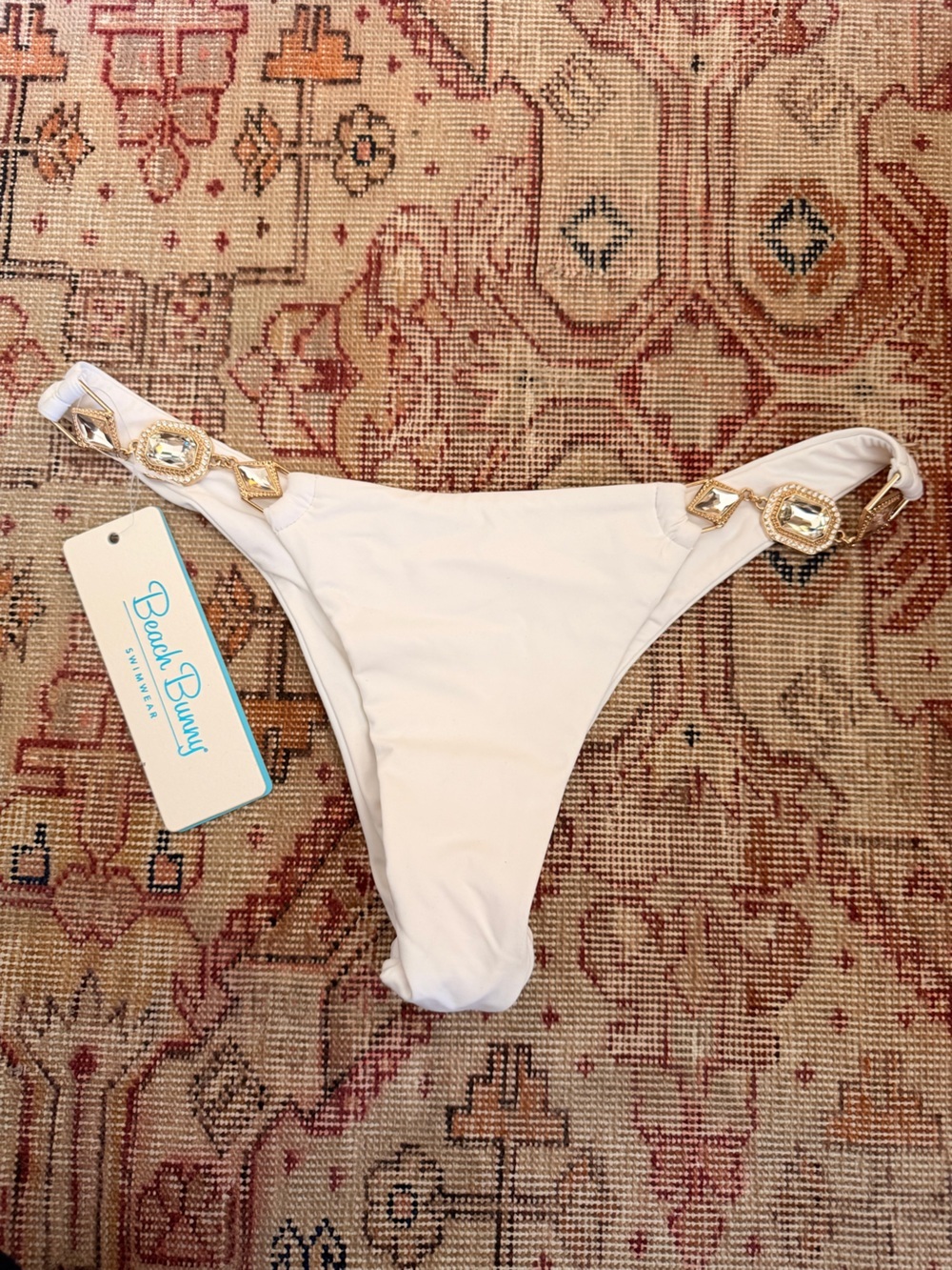 NWT Beach Bunny Raja Tango Bikini Bottom in White size small - Picture 4 of 5